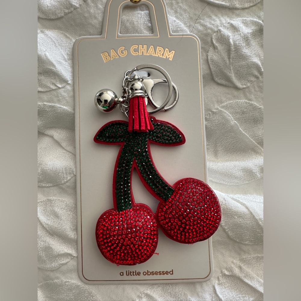 Anthropologie NWT Cherry Bag Charm